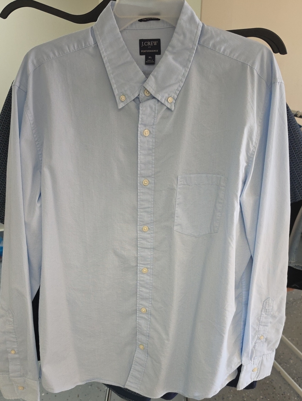 J. Crew Light Blue Men's Button-Down Oxford Shirt